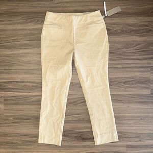 Soft Surroundings Size‎ PS Super Stretch Ankle Pant Tapered Pull On Tan Beige
